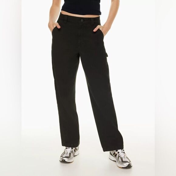 Aritzia TNA Black Greenwich Carpenter Pant In Black Sz 00 - Picture 1 of 15